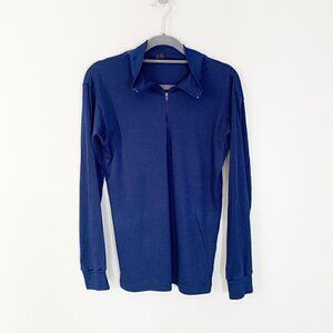 Patagonia‎ capilene made in USA blue turtleneck quarter zip base layer